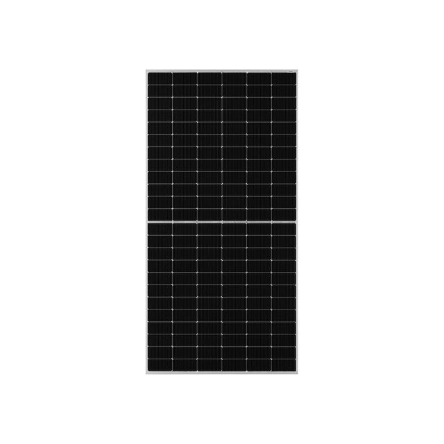 Photovoltaikmodul JA SOLAR 595W N-Typ, bifazial, silberner Rahmen, Doppelglas, Rahmen 30mm