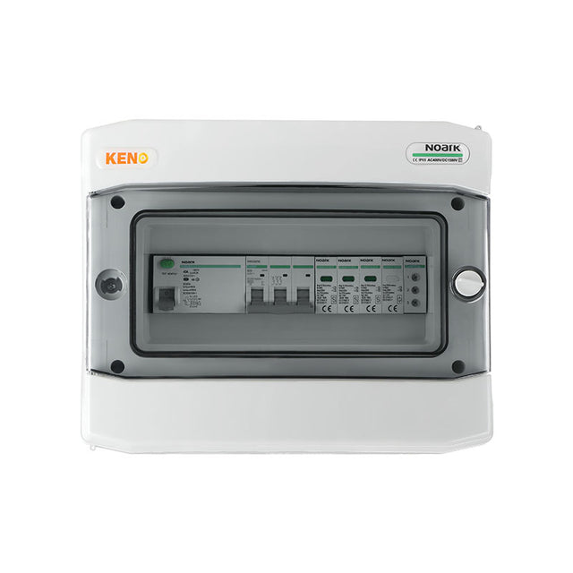 Verteileranschluss des Inverters mit Überspannungsschutz AC Typ 1+2, 20A 3-F, RCD Typ A 40A/300mA, Phasensignal