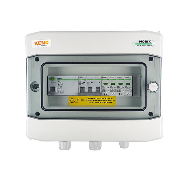 Anschlusskasten AC mit Überspannungsschutz Typ 2, 25A, 3-phasig, FI-Schutzschalter 300mA Typ A