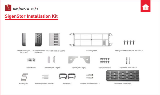 Sigenergy SigenStor Kit Bodenmontage Zubehör | Komplettsystem Montagesystem | kaufen