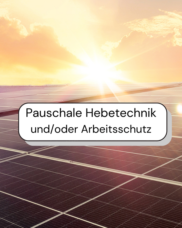 Pauschale für Hebetechnik, Arbeitsschutz & Baustelleneinrichtung