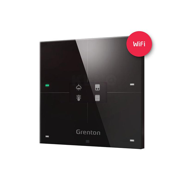 Smart Panel Grenton / 4 Touchfelder / OLED-Display / Wi-Fi / schwarze Glasfront (5902983719601)