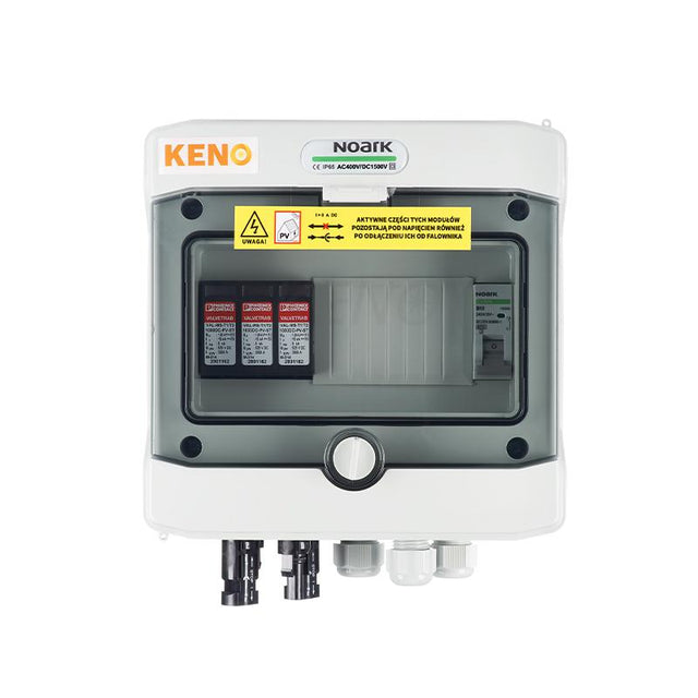 Anschlussverteiler DC+AC mit Überspannungsschutz 1000V Typ 1+2, 1x PV-Strang, 1x MPPT // 10A 1-phasig