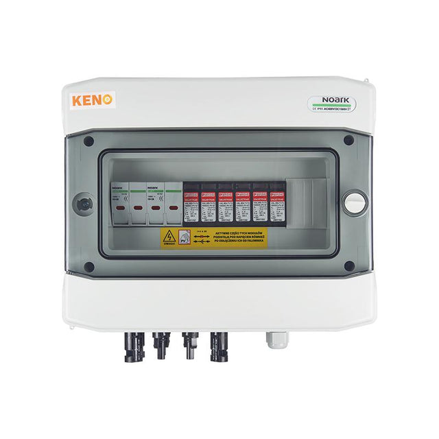 Anschlussverteiler DC mit Überspannungsschutz 1000V Typ 1+2, 2 x PV-Strang, 2 x MPPT, Sicherungen 4x15A