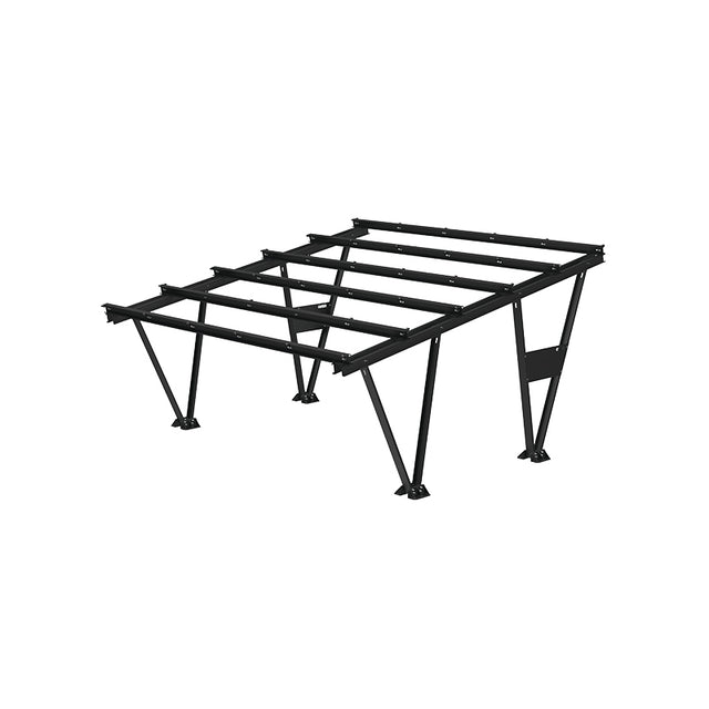 Zweistelliger Carport MAGNELIS - ohne Module, in RAL 9005, kompatibel mit Modulen der Größe 2278x1134 (ohne Klemmen und Inbusschrauben)